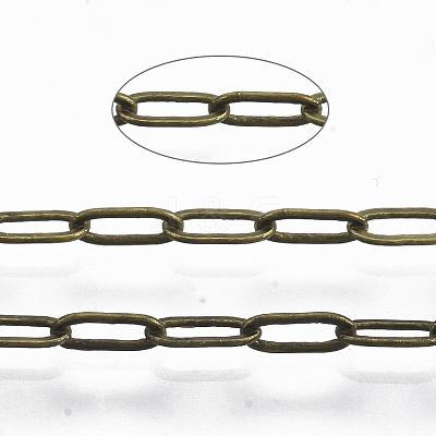 Brass Paperclip Chains X-CHC-S008-001D-AB-1