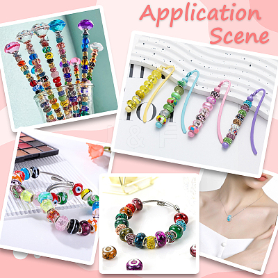 120Pcs Resin European Beads FIND-SP0002-05F-1