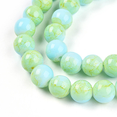 Baking Paint Glass Beads X1-DGLA-N003-10mm-C04-1