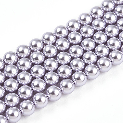 Baking Paint Pearlized Glass Pearl Bead Strands HY-N002-5mm-A04-1