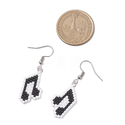 304 Stainless Steel Musical Note Dangle Earrings EJEW-MZ00619-1