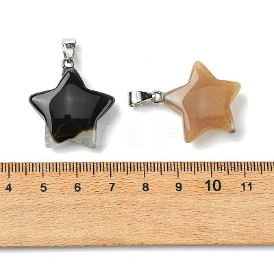 Natural Agate Pendants GG-K002-10O-1