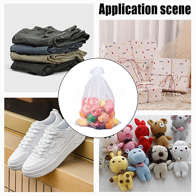 50Pcs Organza Packing Drawstring Bags ABAG-DR0001-11B-1