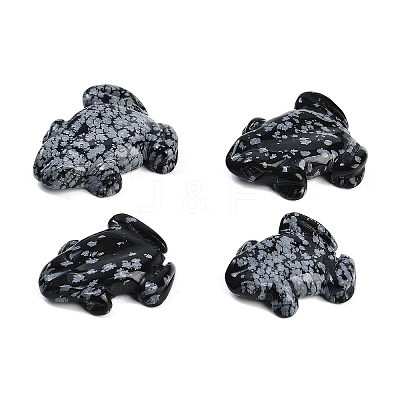 Natural Snowflake Obsidian Carved Beads G-K383-17C-1