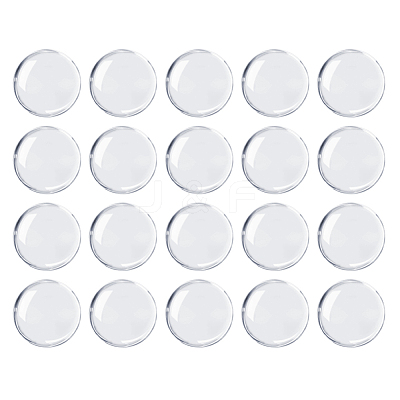 20Pcs Transparent Glass Cabochons GGLA-FH0001-05-1