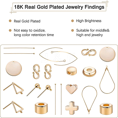 Brass Links Connectors KK-BC0006-52G-1