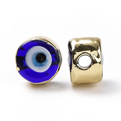 Handmade Evil Eye Lampwork Beads LAMP-P057-05G-1