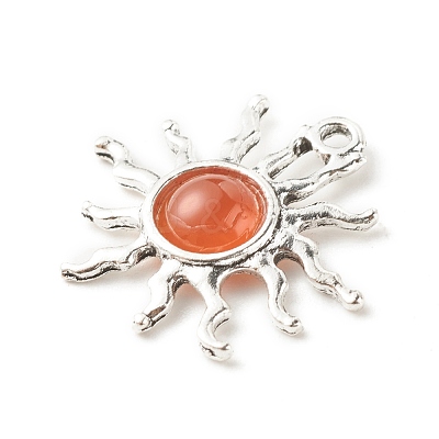Natural Gemstone Pendants X-PALLOY-JF01354-1