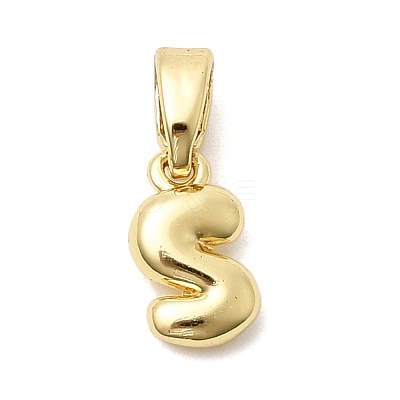 Brass Letter Charms KK-G554-22G-S-1