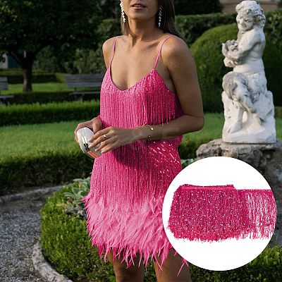 5M Paillette Tassel Polyester Ribbon Trim OCOR-BC0006-56C-1