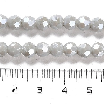 Electroplate Opaque Glass Beads Strands EGLA-A035-P6mm-A22-1