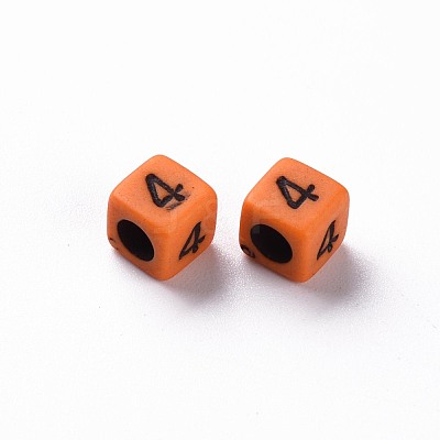 Opaque White Acrylic Beads MACR-T038-14B-1
