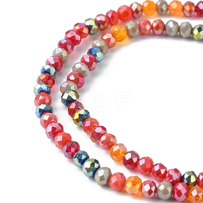 Electroplate Glass Beads Strands EGLA-yw0002-C03-1