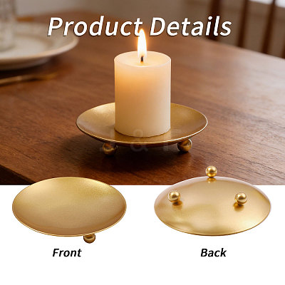 Iron Candle Holder for Christmas AJEW-WH0455-382G-1