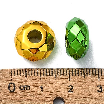 UV Plating Acrylic European Beads X-OACR-E033-22-1