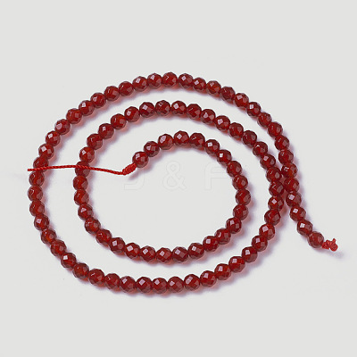 Natural Carnelian Beads Strands X-G-F596-12A-4mm-1