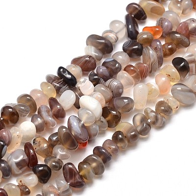 Natural Botswana Agate Chip Beads Strands G-E271-104-1