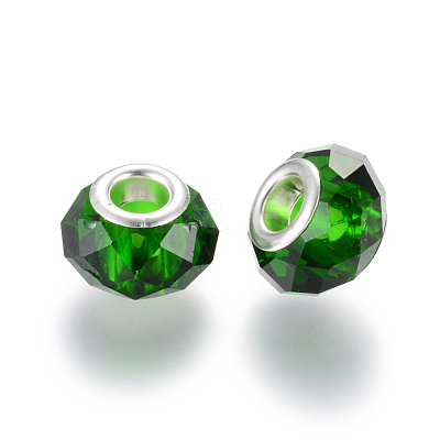 Handmade Glass European Beads X-GPDL25Y-71-1
