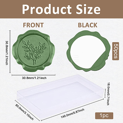50Pcs Adhesive Wax Seal Stickers DIY-CA0006-13C-1