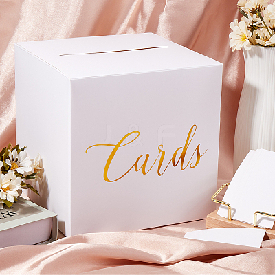 1 Set Square Printed Cardboard Boxes for Wedding Cards CBOX-SP0001-01B-1