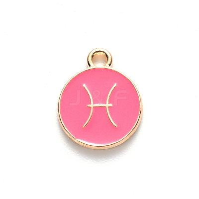 Alloy Enamel Pendants X-ENAM-S124-01B-03H-1