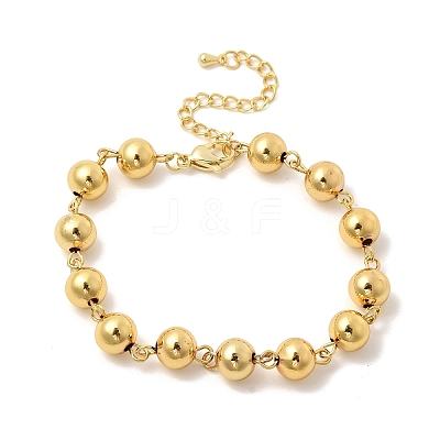 Brass Round Link Chains Bracelets for Women BJEW-H639-12G-1