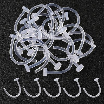 Acrylic L-Shaped Nose Ring AJEW-YW0001-06J-1