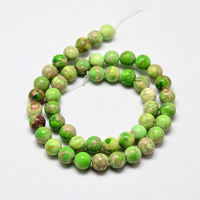 Natural Imperial Jasper Beads Strands G-I122-4mm-M-1
