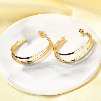 304 Stainless Steel Stud Earrings EJEW-F361-22G-1
