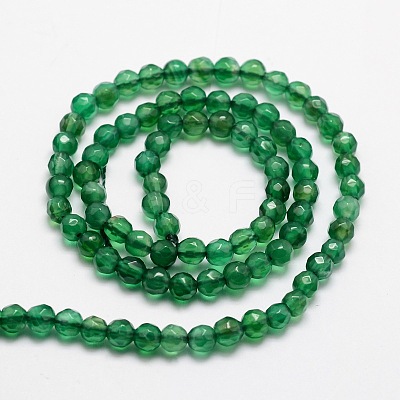Dyed Natural White Jade Round Beads Strands G-E311-4mm-04-1