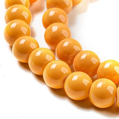Painted Glass Bead Strands DGLA-S071-6mm-22-1