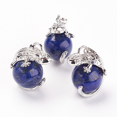 Natural Lapis Lazuli Pendants G-G713-I08-1