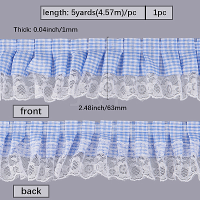5 Yards Polyester Tartan Printed Ribbon OCOR-GF0005-08E-1