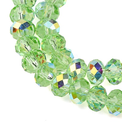 Electroplate Transparent Glass Beads Strands EGLA-A046-01B-04-1