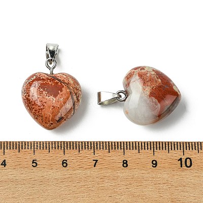 Natural Red Rainbow Jasper Pendants G-F820-10A-24-1