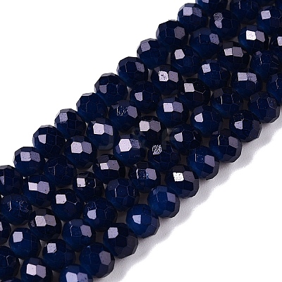 Baking Paint Imitation Jade Glass Bead Strands DGLA-A034-J4mm-A39-1