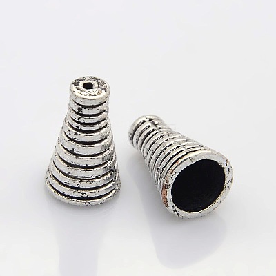 Tibetan Style Alloy Bead Cones PALLOY-J415-33AS-1