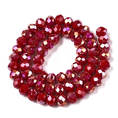 Electroplate Glass Beads Strands EGLA-A044-P8mm-B15-1