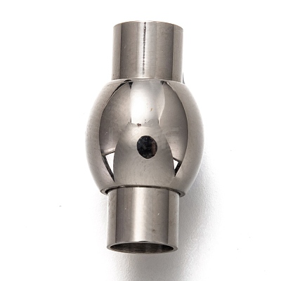 Tarnish Resistant 304 Stainless Steel Magnetic Clasps with Glue-in Ends STAS-L254-001B-P-1
