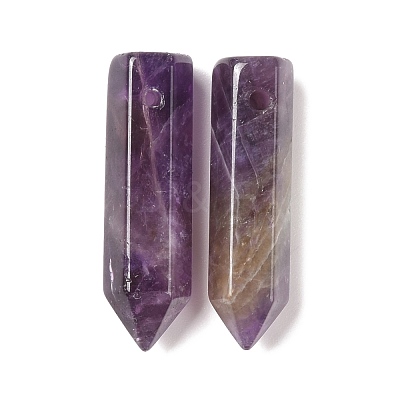 Natural Amethyst Pointed Pendants G-D460-01O-1