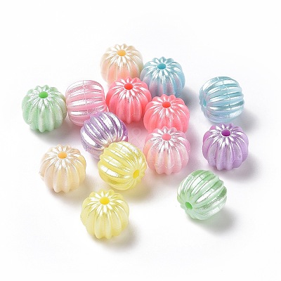 Imitation Pearl Acrylic Beads X-OACR-E013-22-1