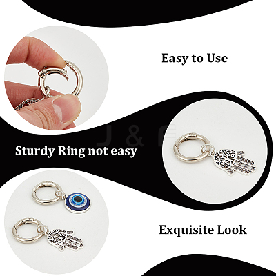 4Pcs 2 Styles Evil Eye & Hamsa Hand Alloy Shoe Charms AJEW-CP0006-42-1