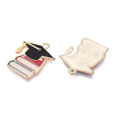 Back to School Alloy Enamel Pendants ENAM-Q004-01KCG-04-1