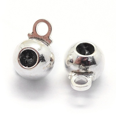 Anti-Tarnish Rhodium Plated 925 Sterling Silver Tube Bails STER-I016-126A-1