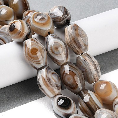 Natural Eye Agate Beads Strands G-NH0019-D03-03-1