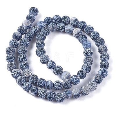 Natural Weathered Agate Beads Strands G-L534-02-6mm-1