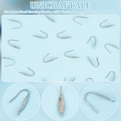 100Pcs 316 Surgical Stainless Steel Earring Hooks STAS-UN0058-61-1