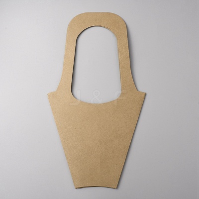 Portable Kraft Paper Flower Gift Bags ABAG-WH0038-30A-1