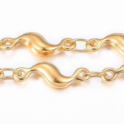 Ion Plating(IP) 304 Stainless Steel Bar Link Chains CHS-H009-16G-1