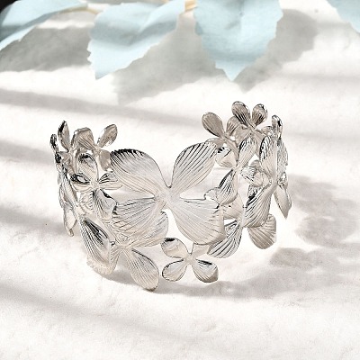 304 Stainless Steel Cuff Bangles BJEW-L705-04A-P-1